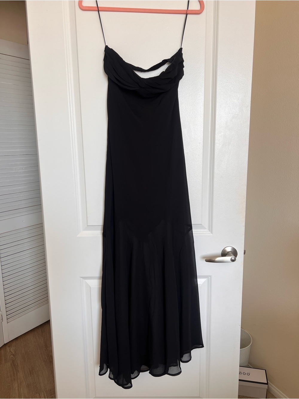 Elegant Black Strapless Maxi Dress - Hello Molly.